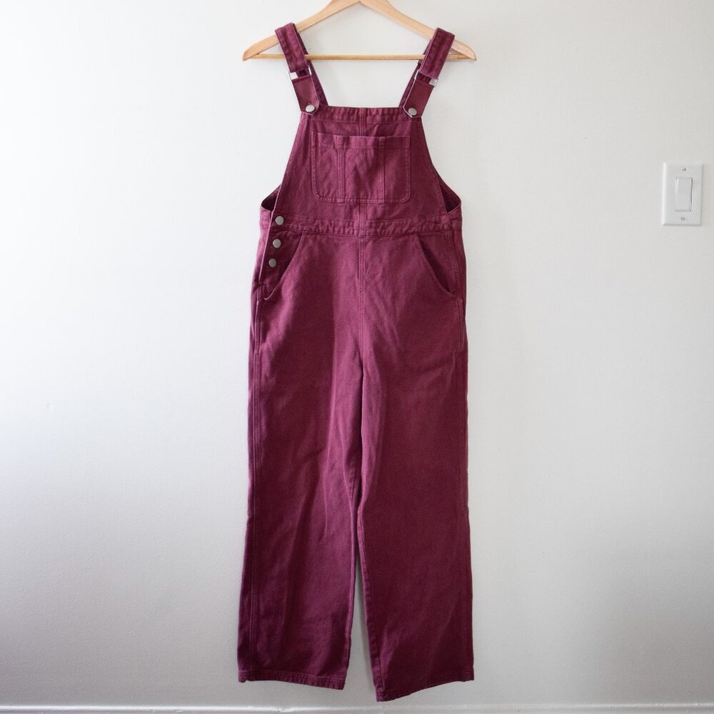 Purple cotton overalls